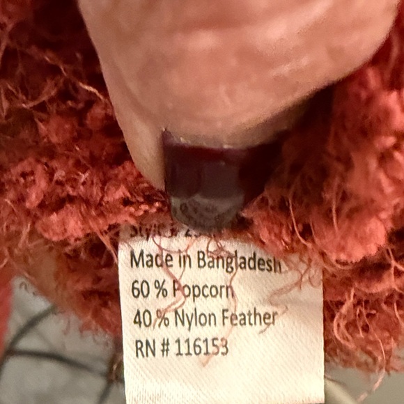 Poof! Textured Rust V-Neck Sweater - Picture 4 of 5